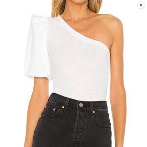 Nation LTD Raina One Shoulder Top in White